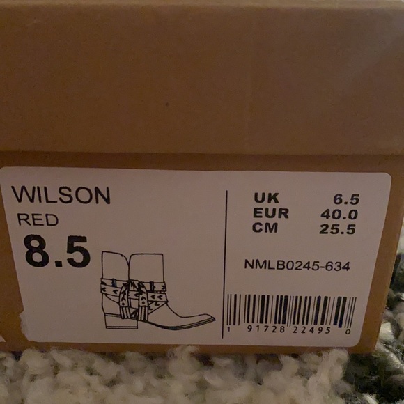 Brand New In Box Naughty Monkey Red Suede Boots - Picture 4 of 13